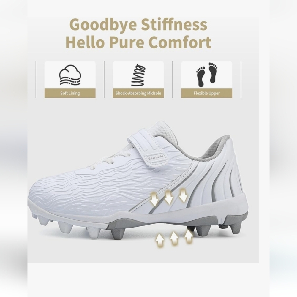 Softball Cleats Turf Baseball Shoes for Youth Lightweight - Picture 2 of 12